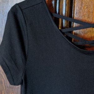 Black T-shirt dress